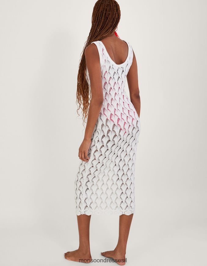 הַלבָּשָׁה Monsoon שמלת מידי חוף פוינטל סטיץ' שֶׁנהָב נשים HTJ0TZ339