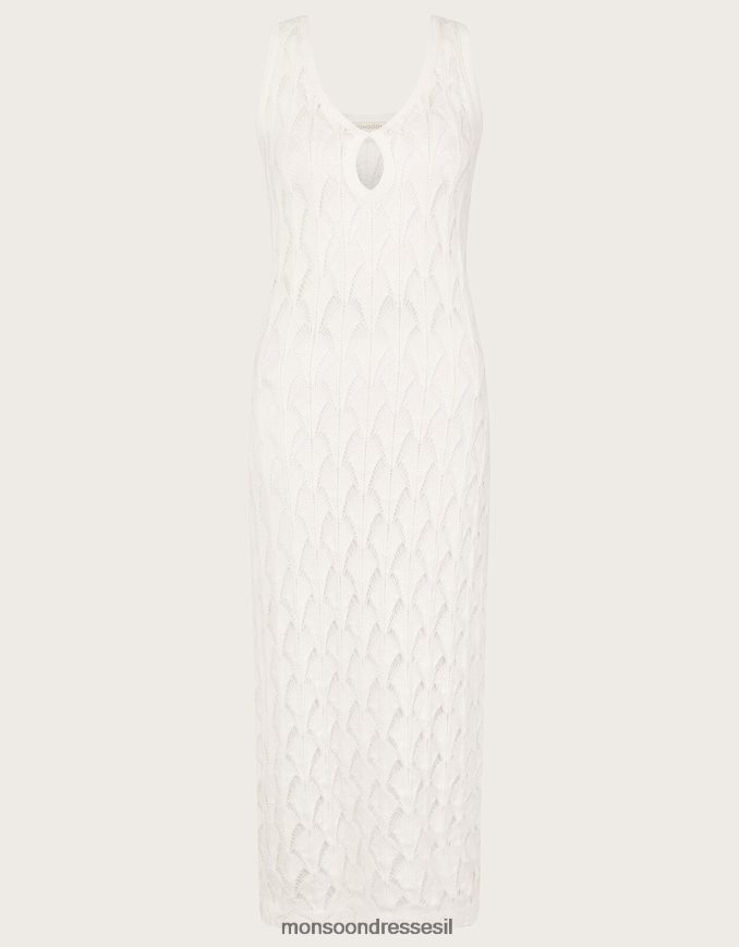 הַלבָּשָׁה Monsoon שמלת מידי חוף פוינטל סטיץ' שֶׁנהָב נשים HTJ0TZ339