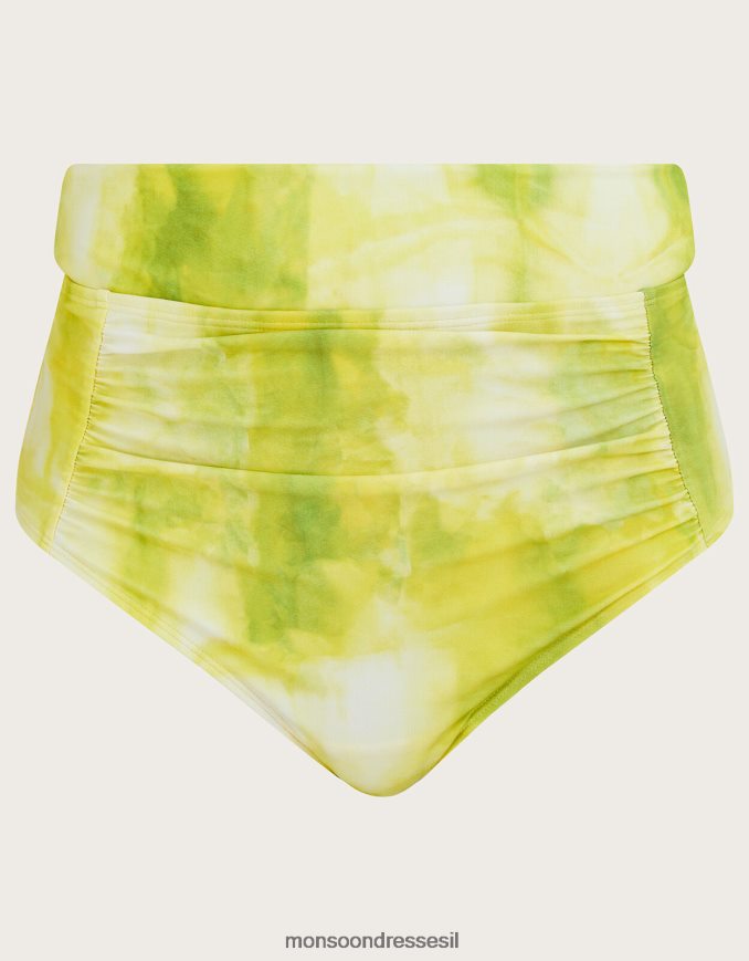 הַלבָּשָׁה Monsoon תחתוני ביקיני בגזרה גבוהה בהדפס צבע עניבה צהוב נשים HTJ0TZ351