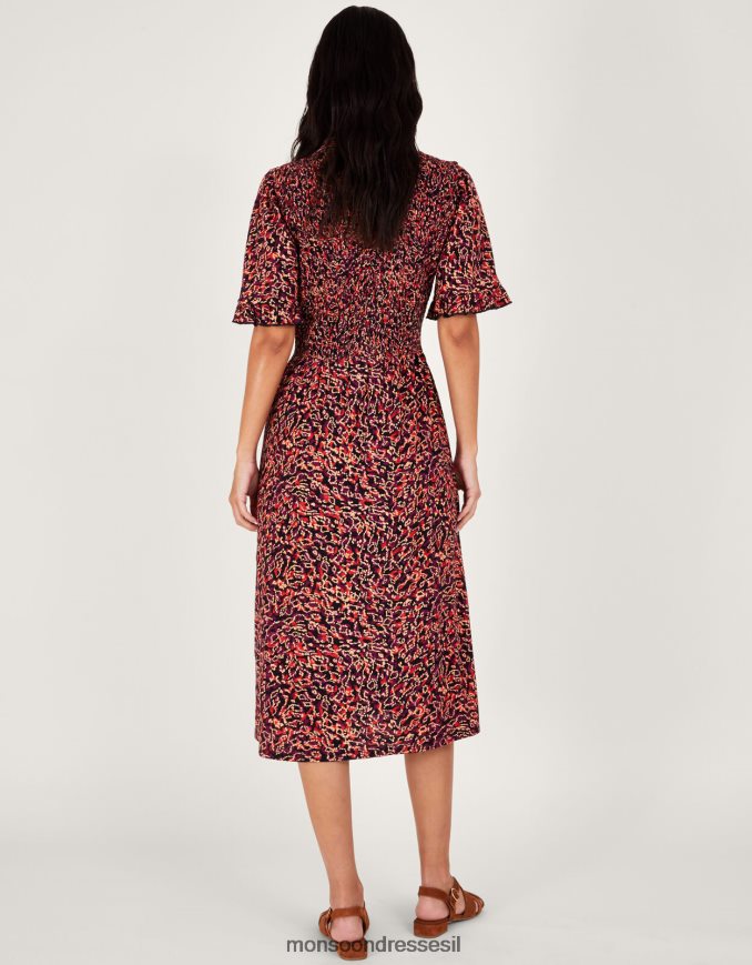 הַלבָּשָׁה Monsoon שמלת חולצה מודפסת אָדוֹם נשים HTJ0TZ357