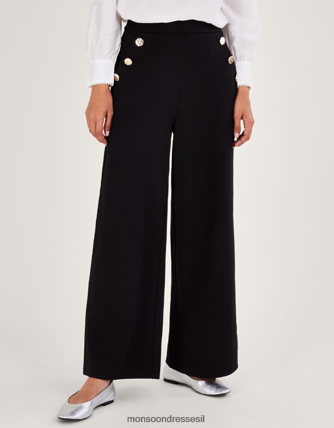 הַלבָּשָׁה Monsoon מכנסי פריה פונטה שָׁחוֹר נשים HTJ0TZ36