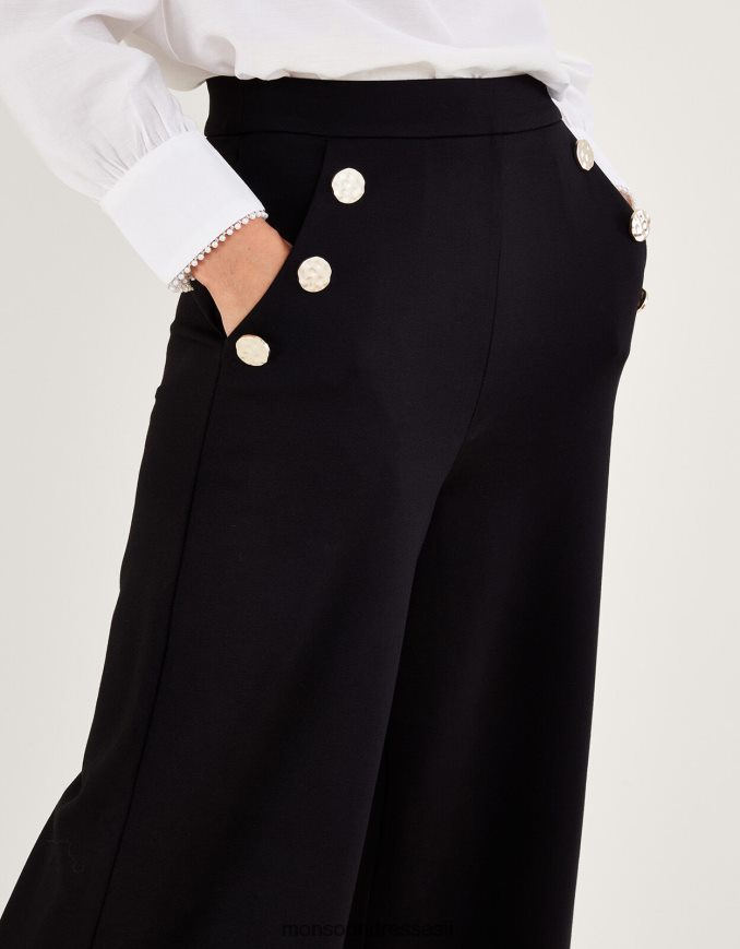 הַלבָּשָׁה Monsoon מכנסי פריה פונטה שָׁחוֹר נשים HTJ0TZ36