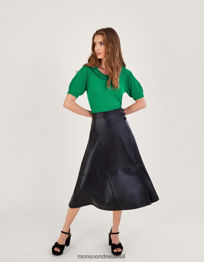 הַלבָּשָׁה Monsoon מגשר עם שרוולים קצרים ירוק נשים HTJ0TZ380