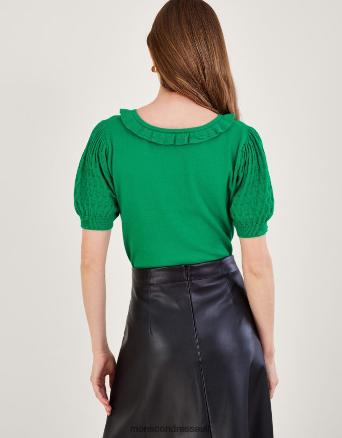 הַלבָּשָׁה Monsoon מגשר עם שרוולים קצרים ירוק נשים HTJ0TZ380