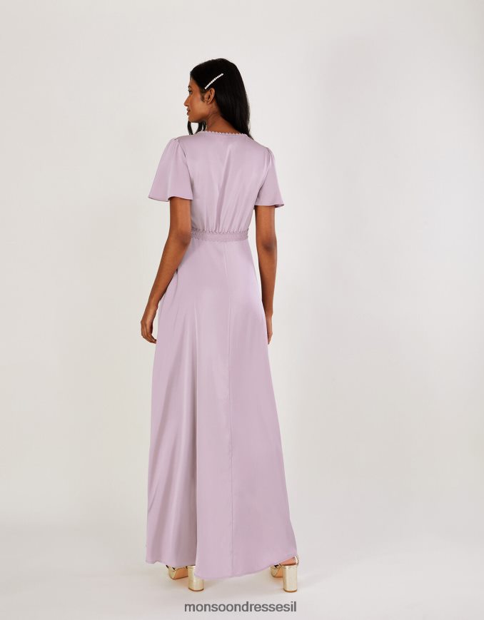 הַלבָּשָׁה Monsoon שמלת מקסי סאטן קיסוס חַרפָּן נשים HTJ0TZ388