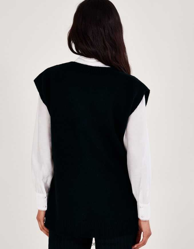 הַלבָּשָׁה Monsoon כפתור בילי צד טבורד שָׁחוֹר נשים HTJ0TZ38