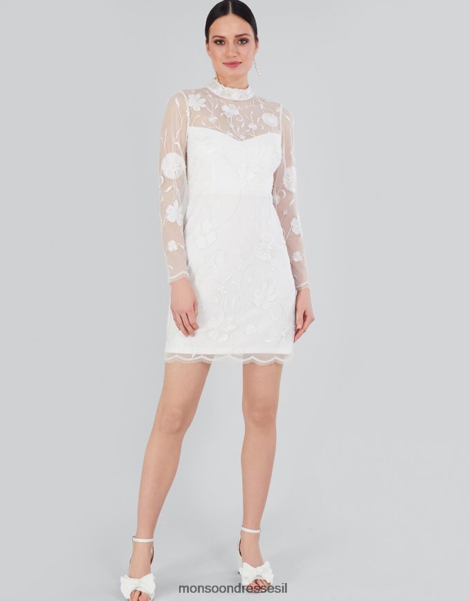 הַלבָּשָׁה Monsoon שמלה קצרה רקומה של קריסטינה שֶׁנהָב נשים HTJ0TZ391