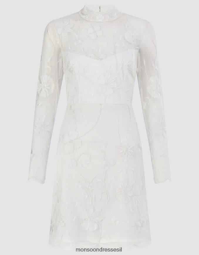 הַלבָּשָׁה Monsoon שמלה קצרה רקומה של קריסטינה שֶׁנהָב נשים HTJ0TZ391