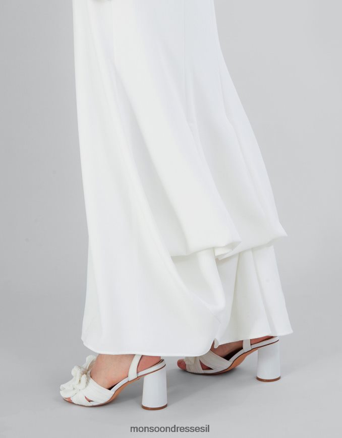 הַלבָּשָׁה Monsoon שמלת מקסי כלה בגזרת פנינים קייט שֶׁנהָב נשים HTJ0TZ400