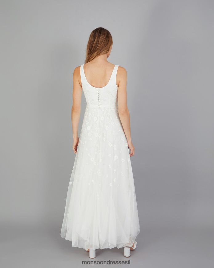 הַלבָּשָׁה Monsoon שמלת כלה רקומה של אמילי שֶׁנהָב נשים HTJ0TZ401