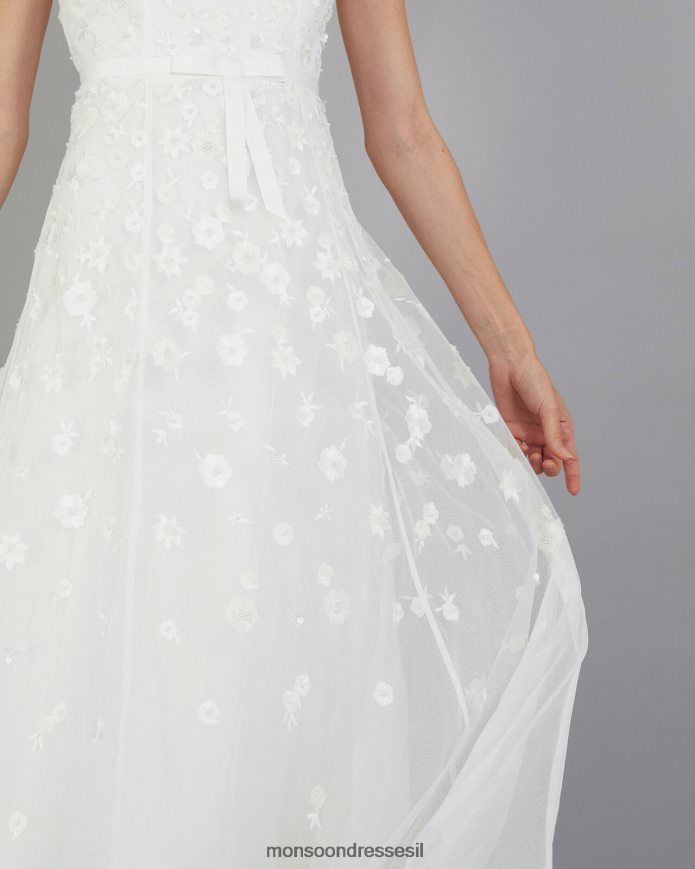 הַלבָּשָׁה Monsoon שמלת כלה רקומה של אמילי שֶׁנהָב נשים HTJ0TZ401