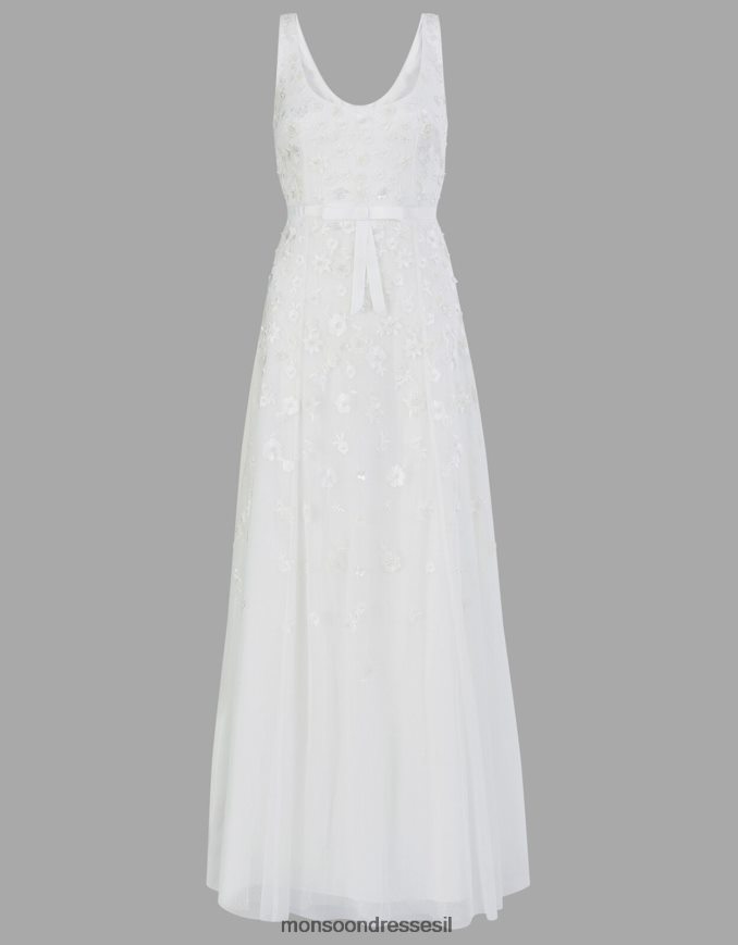 הַלבָּשָׁה Monsoon שמלת כלה רקומה של אמילי שֶׁנהָב נשים HTJ0TZ401