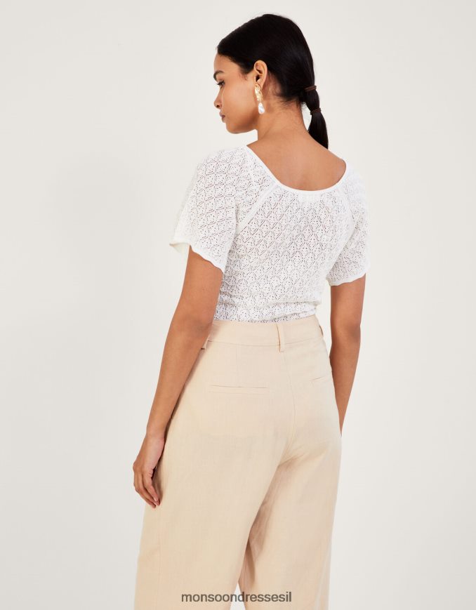 הַלבָּשָׁה Monsoon טופ פוינטל עם שרוול מלאך שֶׁנהָב נשים HTJ0TZ409