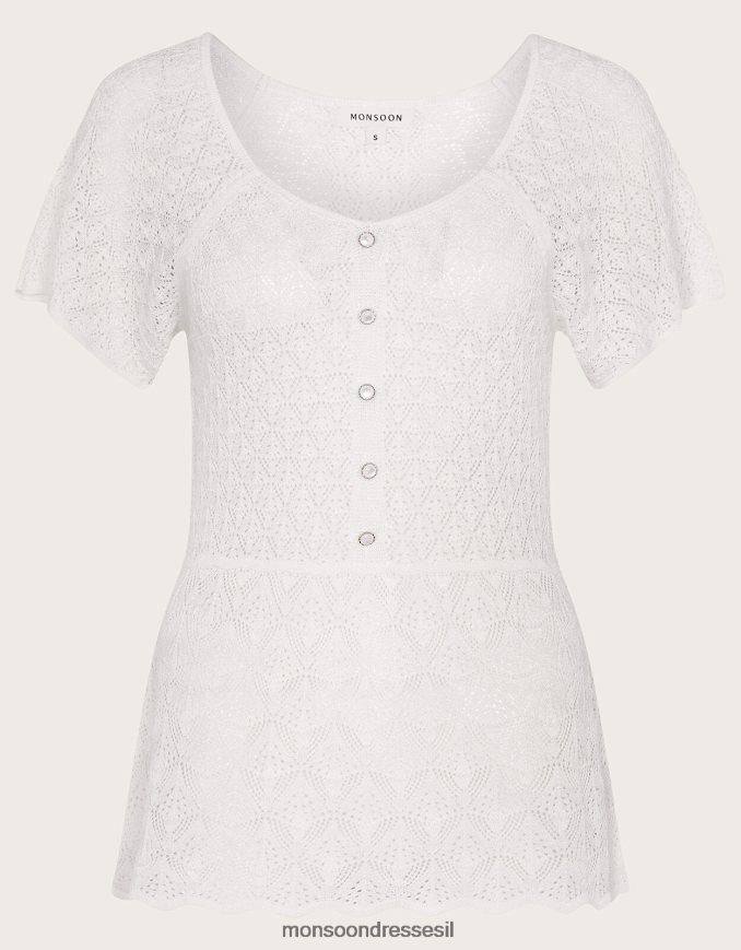 הַלבָּשָׁה Monsoon טופ פוינטל עם שרוול מלאך שֶׁנהָב נשים HTJ0TZ409