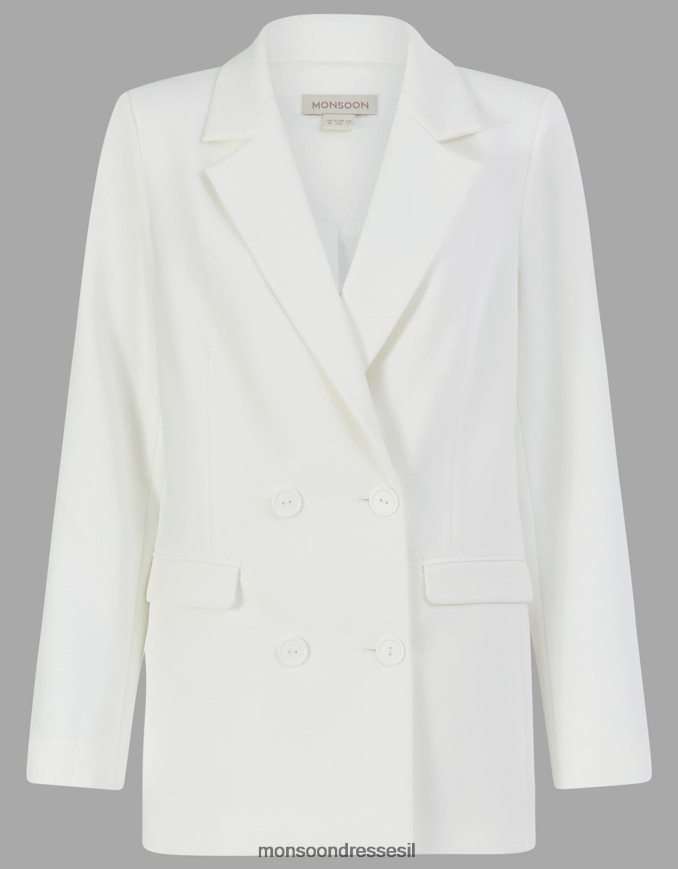 הַלבָּשָׁה Monsoon בלייזר כלה טאילה כפול חזה שֶׁנהָב נשים HTJ0TZ410