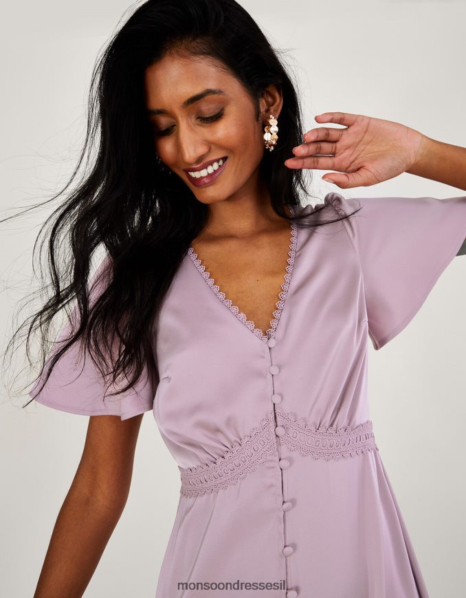 הַלבָּשָׁה Monsoon שמלת מקסי באורך קצר יותר של קיסוס חַרפָּן נשים HTJ0TZ412