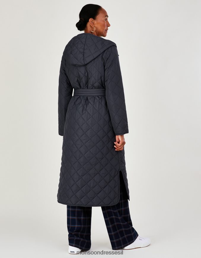 הַלבָּשָׁה Monsoon מעיל קפוצ'ון קפוצ'ון קווין מפוליאסטר ממוחזר אפור נשים HTJ0TZ426