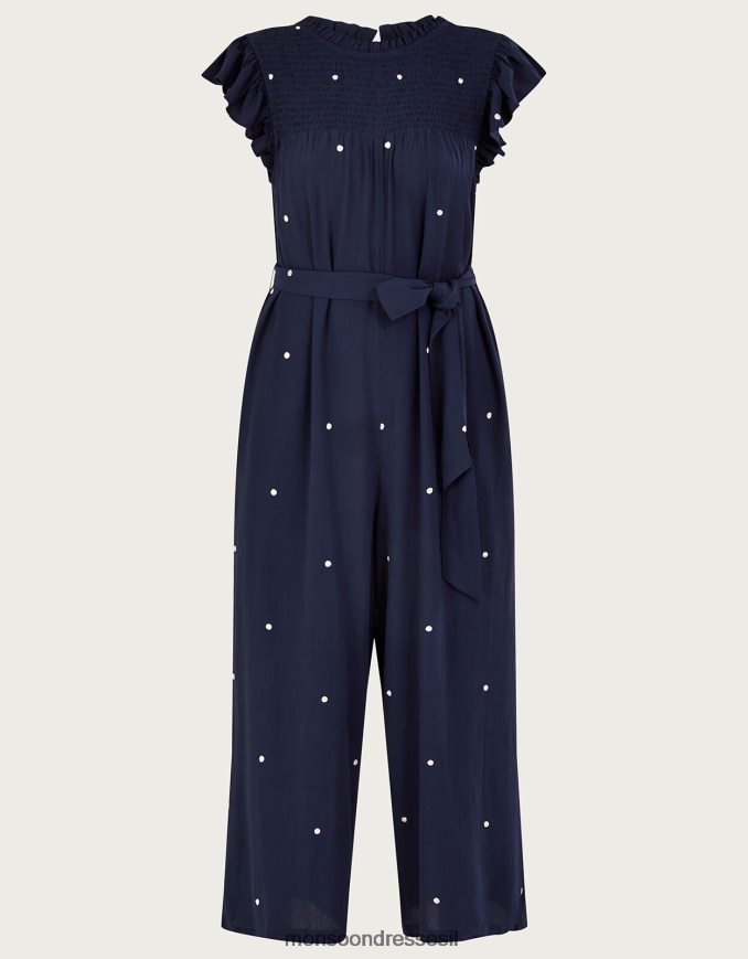 הַלבָּשָׁה Monsoon סרבל ספוט רקום כחול (צי) נשים HTJ0TZ439