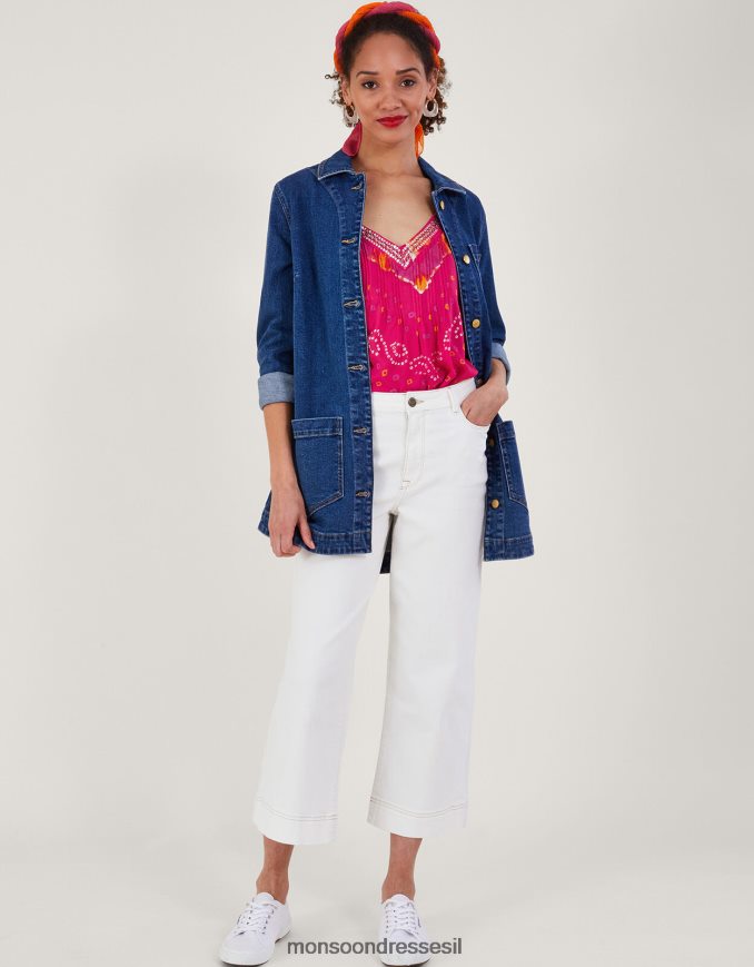 הַלבָּשָׁה Monsoon עליונית קאמי צבע בנדהאני וָרוֹד נשים HTJ0TZ465