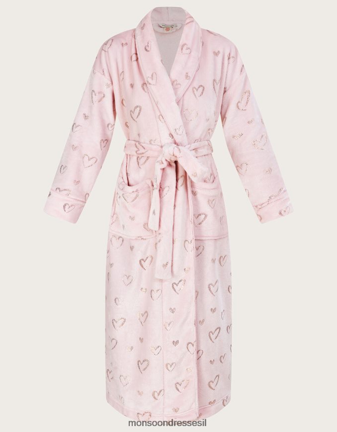 הַלבָּשָׁה Monsoon חלוק חלוק לב וָרוֹד נשים HTJ0TZ466