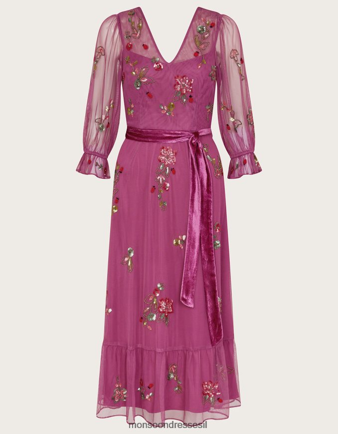 הַלבָּשָׁה Monsoon שמלת מידי מעוטרת סברינה וָרוֹד נשים HTJ0TZ474