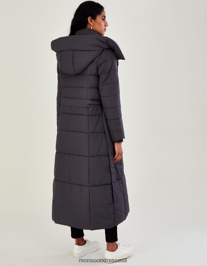 הַלבָּשָׁה Monsoon מעיל מרופד מקסי ברדס משפך דנטלי אפור (פחם) נשים HTJ0TZ492