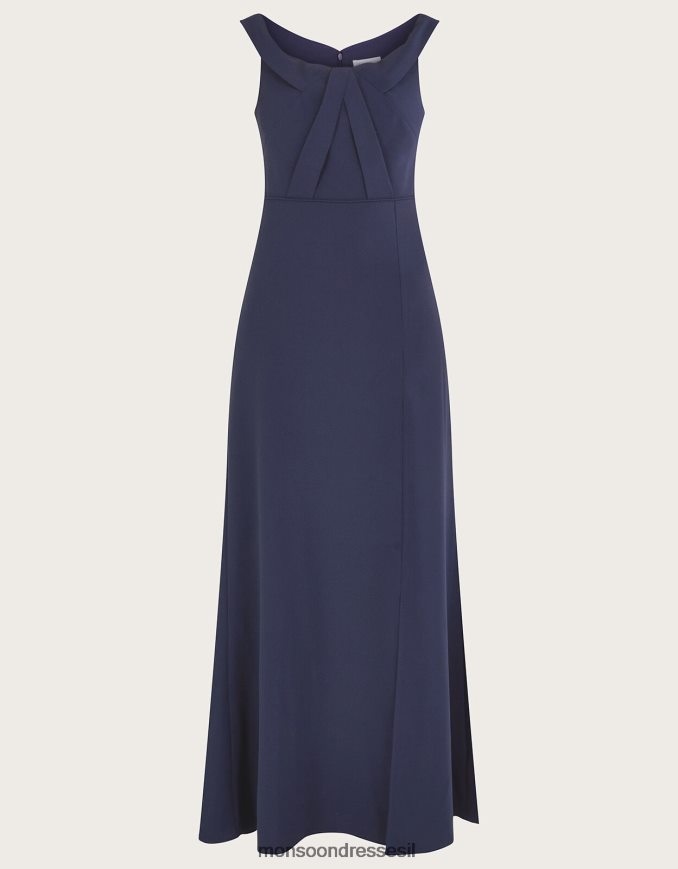 הַלבָּשָׁה Monsoon שמלת מקסי של ביאטריס קרפ ברדו כחול (צי) נשים HTJ0TZ496