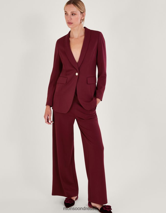 הַלבָּשָׁה Monsoon בלייזר פונטה חד חזה פייג' אדום (ברי) נשים HTJ0TZ50