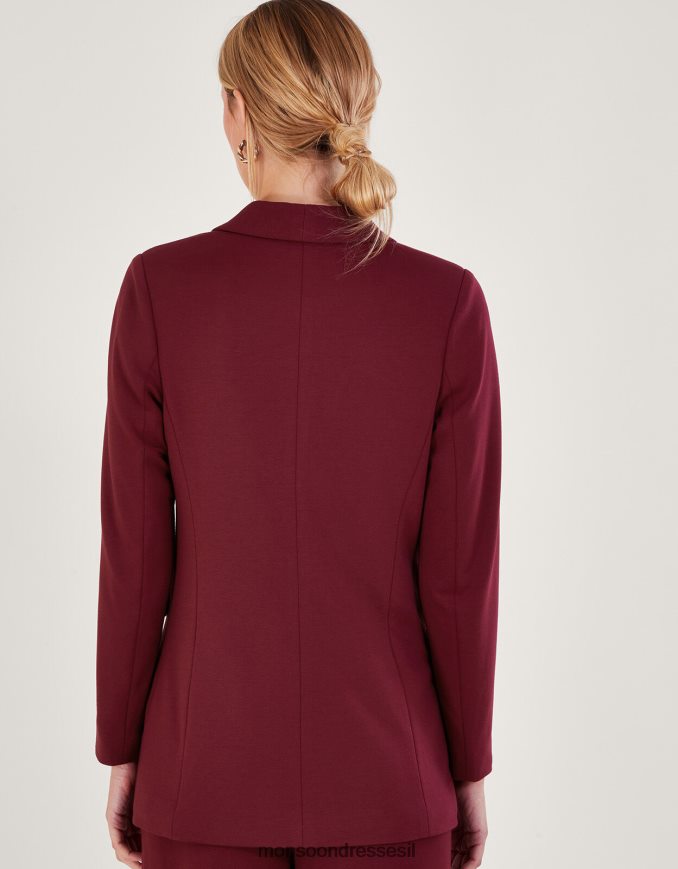 הַלבָּשָׁה Monsoon בלייזר פונטה חד חזה פייג' אדום (ברי) נשים HTJ0TZ50