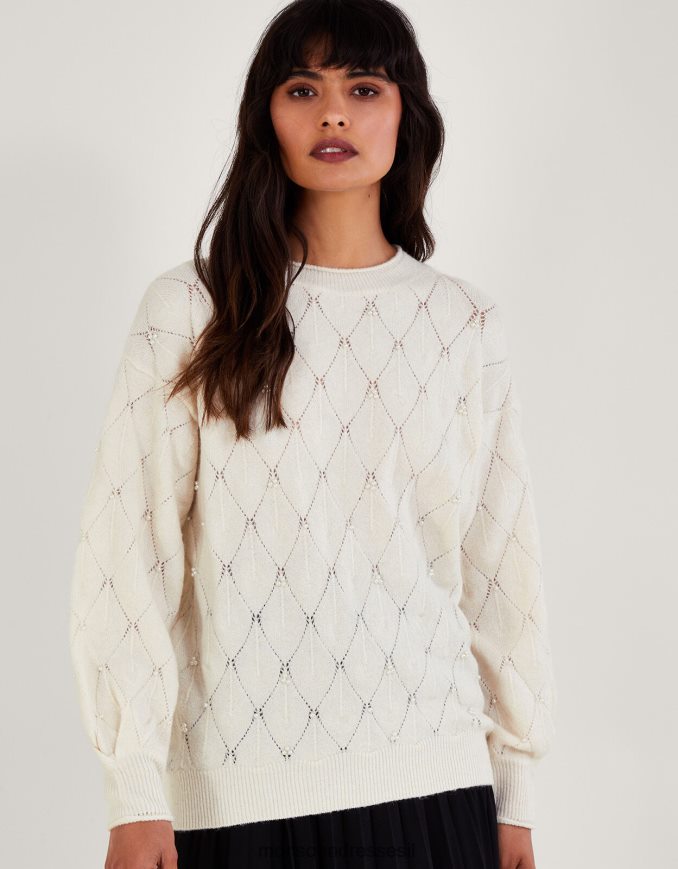 הַלבָּשָׁה Monsoon מגשר פרט פנינים שֶׁנהָב נשים HTJ0TZ51