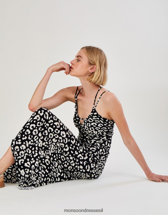 הַלבָּשָׁה Monsoon שמלת מקסי עם הדפס בעלי חיים עם רצועות רַב נשים HTJ0TZ510