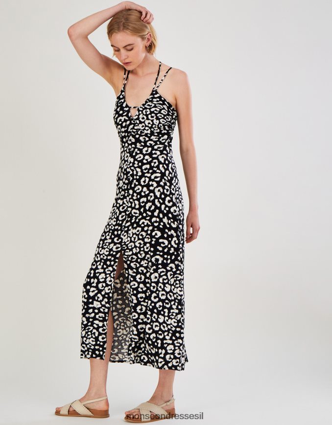הַלבָּשָׁה Monsoon שמלת מקסי עם הדפס בעלי חיים עם רצועות רַב נשים HTJ0TZ510