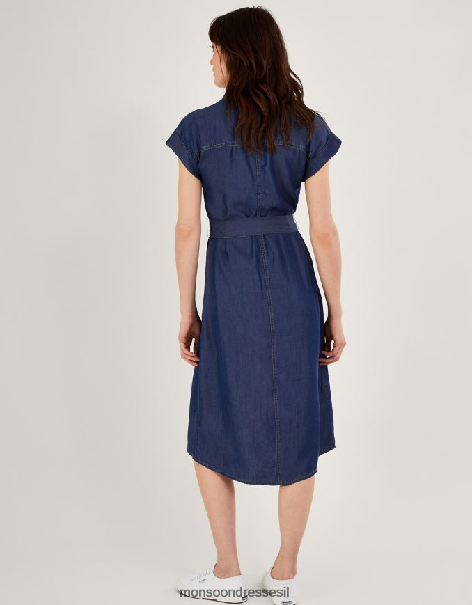 הַלבָּשָׁה Monsoon שמלת חולצת ג'ינס כחול (כחול ג'ינס) נשים HTJ0TZ526