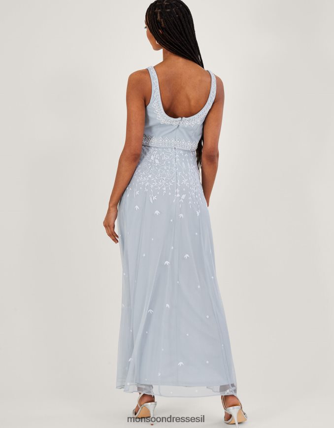 הַלבָּשָׁה Monsoon שמלת מקסי רקומה באורך קצר יותר של יוג'ין ענן נשים HTJ0TZ536