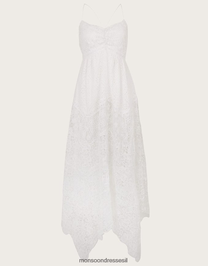 הַלבָּשָׁה Monsoon קרלה תחרה שמלת מקסי לכלה שֶׁנהָב נשים HTJ0TZ539