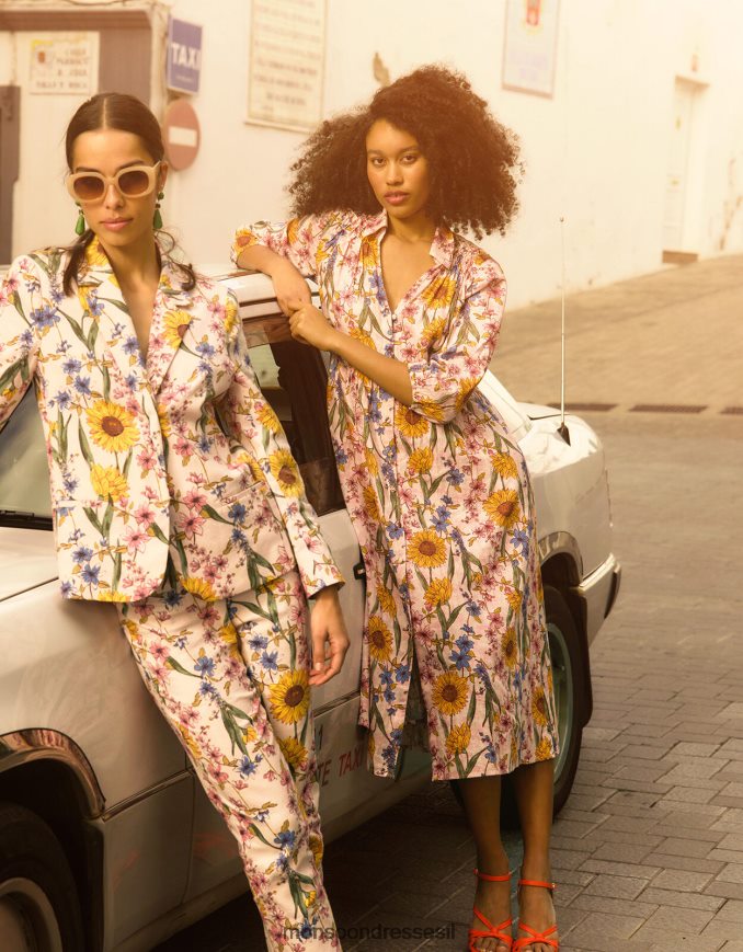 הַלבָּשָׁה Monsoon שמלת חולצה של לילה בתערובת פשתן ורוד (סומק) נשים HTJ0TZ551