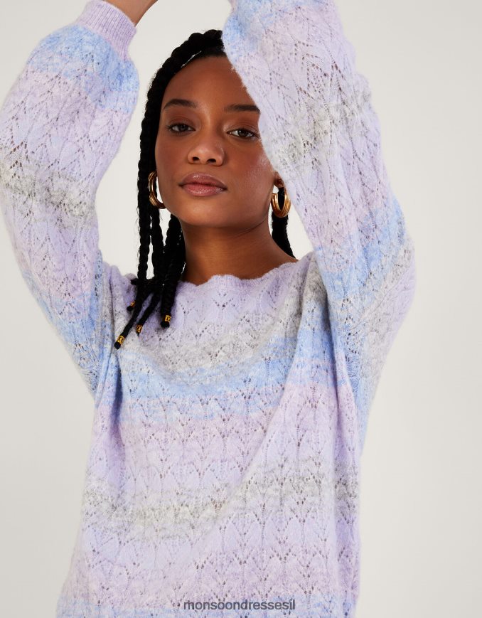 הַלבָּשָׁה Monsoon מגשר פס אומברה עם פוליאסטר ממוחזר סגול (לילך) נשים HTJ0TZ572