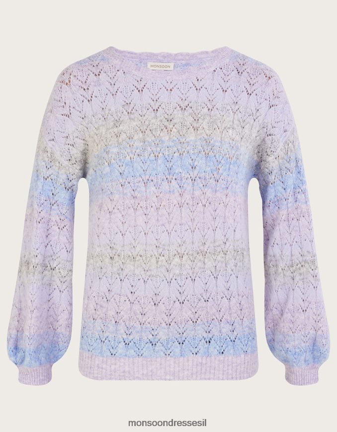 הַלבָּשָׁה Monsoon מגשר פס אומברה עם פוליאסטר ממוחזר סגול (לילך) נשים HTJ0TZ572