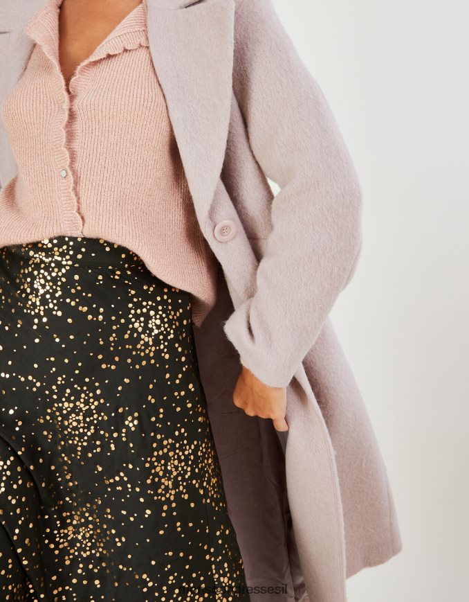 הַלבָּשָׁה Monsoon מעיל חכם צמר מוברש ג'ני עם פוליאסטר ממוחזר וָרוֹד נשים HTJ0TZ579