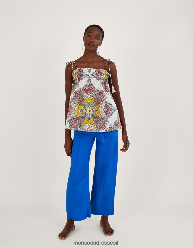 הַלבָּשָׁה Monsoon קאמי בהדפס צעיף פייזלי בכותנה בת קיימא רַב נשים HTJ0TZ614