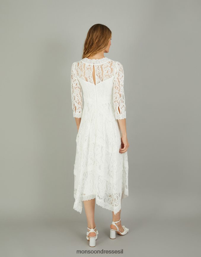 הַלבָּשָׁה Monsoon שמלת כלה של אמילי תחרה שֶׁנהָב נשים HTJ0TZ617