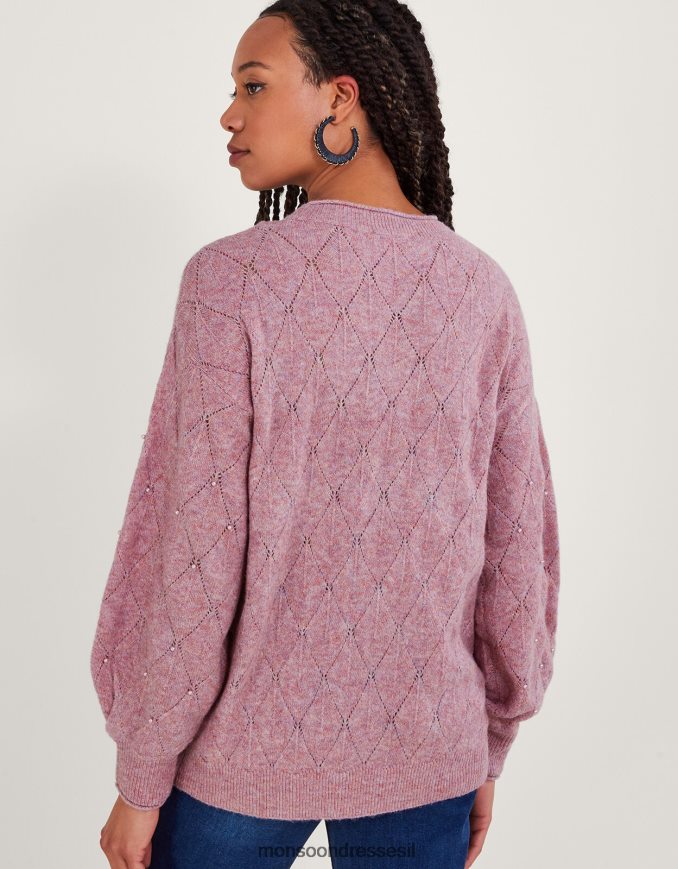 הַלבָּשָׁה Monsoon מגשר פרט פנינים וָרוֹד נשים HTJ0TZ61