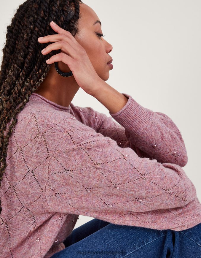 הַלבָּשָׁה Monsoon מגשר פרט פנינים וָרוֹד נשים HTJ0TZ61