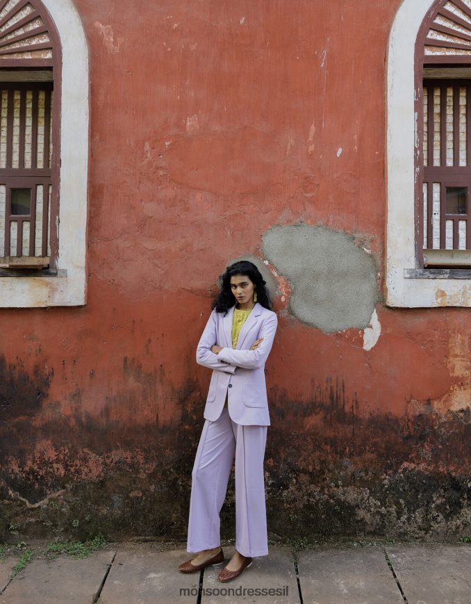 הַלבָּשָׁה Monsoon מכנסי לורן עם רגליים רחבות סגול (לילך) נשים HTJ0TZ627