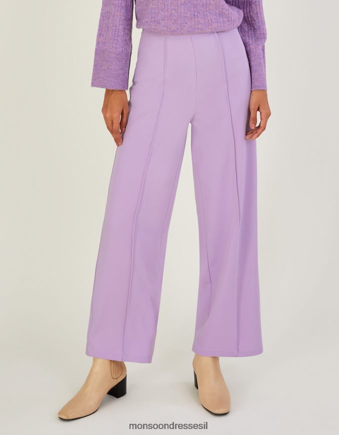 הַלבָּשָׁה Monsoon מכנסי לורן עם רגליים רחבות סגול (לילך) נשים HTJ0TZ627