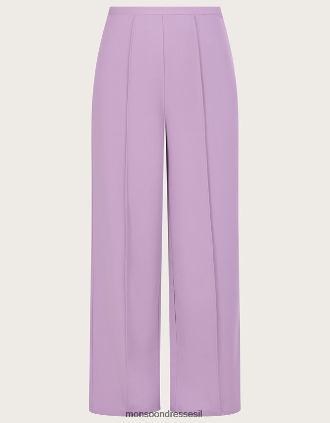 הַלבָּשָׁה Monsoon מכנסי לורן עם רגליים רחבות סגול (לילך) נשים HTJ0TZ627
