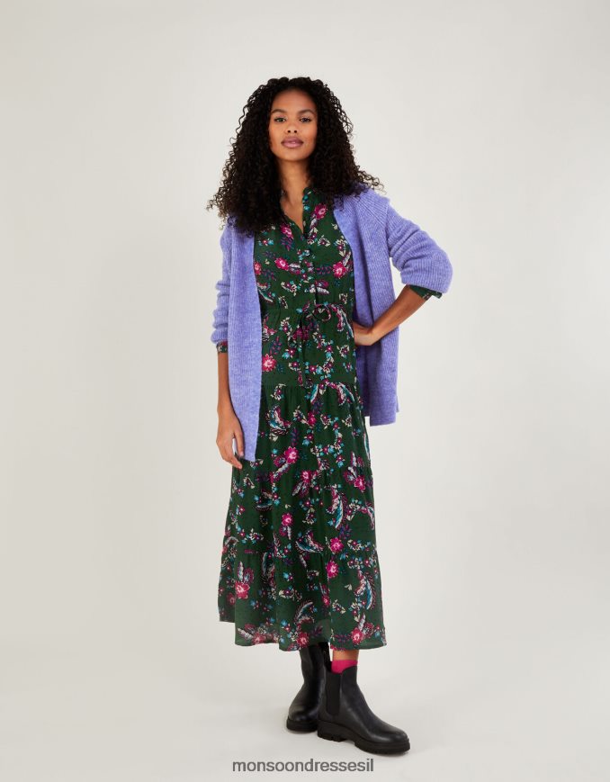 הַלבָּשָׁה Monsoon קרדיגן רך במיוחד מקצה לקצה עם פוליאסטר ממוחזר כְּחוֹל נשים HTJ0TZ641