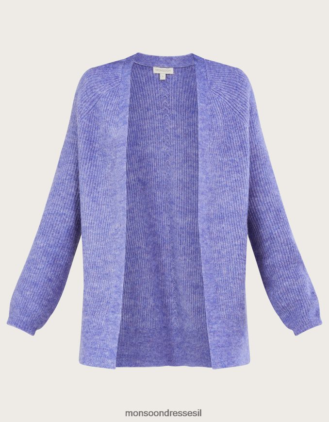 הַלבָּשָׁה Monsoon קרדיגן רך במיוחד מקצה לקצה עם פוליאסטר ממוחזר כְּחוֹל נשים HTJ0TZ641