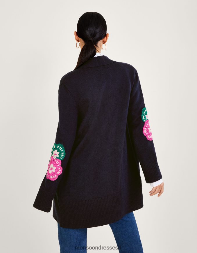 הַלבָּשָׁה Monsoon קרדיגן מידי רקום ביד כחול (צי) נשים HTJ0TZ652