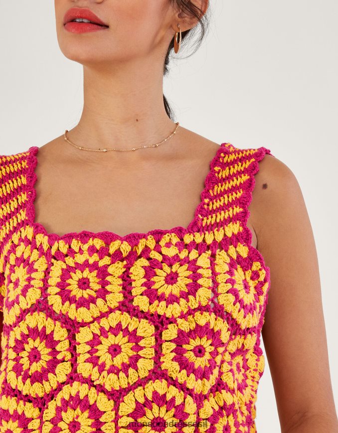 הַלבָּשָׁה Monsoon גופיית סרוגה וָרוֹד נשים HTJ0TZ675